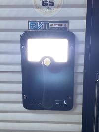 Photo by Leon From QLD. Jul 2025 - Camec 12V LED Grab Handle with Blue Night Light - Black / 127 x 140mm Mounting Holes