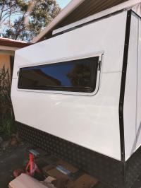 Photo by Shelley From WA. Aug 2025 - Aussie Traveller Single-Hopper Wind-Out Window - White Frame - 380mm H x 1524mm W