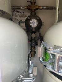Photo by Neale From VIC. Aug 2025 - Bromic Two-Stage RV Gas Regulator Kit - LCC27 - Twin Cylinders - 450mm Pigtails - 3/8 inch SAE Test Point