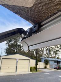 Photo by Neil From NSW. Aug 2025 - Right-Hand Awning Leg Knuckle - Suits 4.5-6m Fiamma Elegance XL-L, F45 Plus L, F45 i L & F45 Ti L Awnings