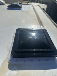 Photo by Ronald From NSW. Aug 2025 - OZvent 12V Roof Hatch - Black Lid / 355 x 355mm Cut-Out