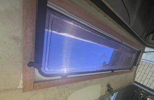 Photo by Lindsay From QLD. Aug 2025 - Aussie Traveller Single-Hopper Wind-Out Window - White Frame - 380mm H x 1524mm W