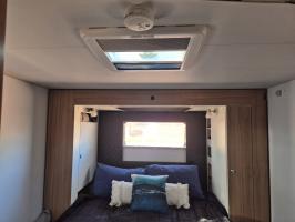 Photo by Chris From QLD. Aug 2025 - Internal Frame with Blind & Flyscreen - White - Suits Dometic & Seitz Mini Heki Roof Hatches