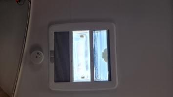 Photo by Chris From QLD. Aug 2025 - Internal Frame with Blind & Flyscreen - White - Suits Dometic & Seitz Mini Heki Roof Hatches