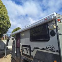 Photo by Kathleen From VIC. Aug 2025 - Fiamma F45s Wall-Mount Awning - 4m - Polar White Case / Royal Grey Fabric - 2.5m Projection