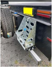 Photo by Phil From NSW. Sep 2025 - Heavy-Duty Lockable Jerry Can Holder - Hot-Dip Galvanised / Suits 20L Jerry Cans