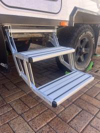 Photo by Dougal From NSW. Sep 2025 - Thule Double Step Manual 500 - Double Drop-Down Caravan Step / Aluminium