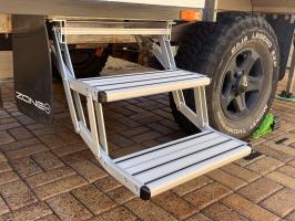 Photo by Dougal From NSW. Sep 2025 - Thule Double Step Manual 500 - Double Drop-Down Caravan Step / Aluminium