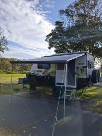 Photo by Leigh From NSW. Sep 2025 - Thule Omnistor 5200 Manual Wall-Mount Cassette Awning - 3m / 2.5m Projection - Black Case / Mystic Grey