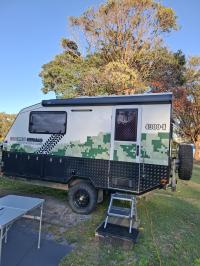 Photo by Leigh From NSW. Sep 2025 - Thule Omnistor 5200 Manual Wall-Mount Cassette Awning - 3m / 2.5m Projection - Black Case / Mystic Grey