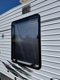 Photo by Neil From WA. Sep 2025 - Aussie Traveller EuroVision Window with Blind & Flyscreen - Black Frame / 1000mm H x 800mm W