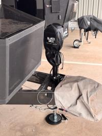 Photo by Sandra From SA. Sep 2025 - Black Jack Maxi 12V Electric Trailer Jack - 2000kg Lift / 450mm Stroke / 58mm Post - 5m Wiring Harness Included