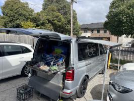 Photo by Gary From VIC. Sep 2025 - Fiamma F45s Wall-Mount Awning - 2.6m - Deep Black Case / Royal Grey Fabric - 2m Projection