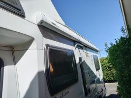 Photo by Alan From NSW. Oct 2025 - Thule Omnistor 5200 Manual Wall-Mount Cassette Awning - 4.5m / 2.5m Projection - White Case / Mystic Grey