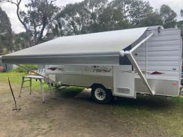Photo by Tracey From QLD. Oct 2025 - Carefree Fiesta Awning Fabric & Roller Assembly - 11ft - Silver Shale Fade