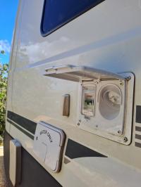 Photo by Shannon From TAS. Oct 2025 - CMS J-Series 15A AC Power Inlet with 16A RCD Breaker - White