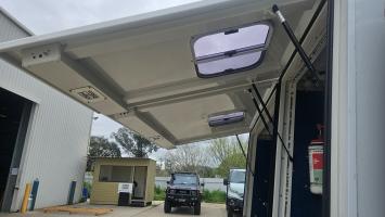 Photo by Lloyd From NSW. We ended up drilling holes in the flange and bolting them in.. Oct 2025 - Aussie Traveller Slimline Sliding Window with Flyscreen - White Frame - 400mm H x 500mm W
