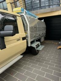 Photo by Chris From NSW. Oct 2025 - Supex Double Folding Caravan Step - Zinc-Plated Steel / 540mm Mounting Width