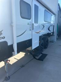 Photo by Jordan. Oct 2025 - Aussie Traveller Manual Double Drop-Down Caravan Step - 510mm / 200kg / Black