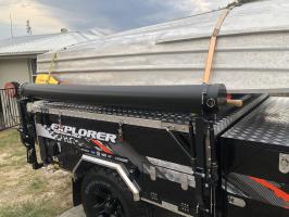 Photo by Nathan From QLD. Oct 2025 - Coast RV Pole Carrier with Mounting Brackets - 2200 x 150mm - Black