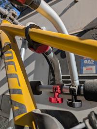 Photo by Wendy From QLD. Oct 2025 - Fiamma Bike-Block Pro 2 Securing Arm - Red / 235mm - Suits 2nd Bike