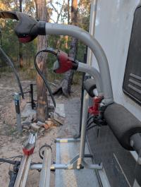 Photo by Wendy From QLD. Oct 2025 - Fiamma Bike-Block Pro 2 Securing Arm - Red / 235mm - Suits 2nd Bike