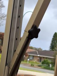 Photo by Christopher From WA. Nov 2025 - Awning Locking Knob & Nut Set - Black / Pair - Suits Carefree Fiesta, Spirit FX & Simplicity Awnings