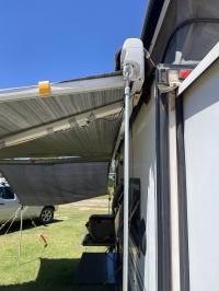 Photo by Peter From QLD. Dec 2025 - Fiamma F45s Wall-Mount Awning - 3.5m - Polar White Case / Royal Grey Fabric - 2.5m Projection