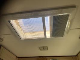 Photo by Shane. Dec 2025 - Internal Frame with Blind, Flyscreen & LED - Suits Dometic Midi Heki FL Push-Bar Skylights