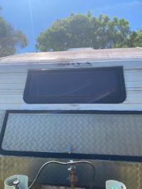 Photo by Des From QLD. Dec 2025 - Aussie Traveller Single-Hopper Wind-Out Window - Black Frame - 450mm H x 1175mm W