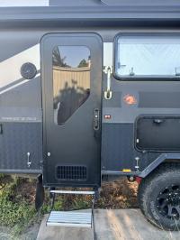 Photo by Wayne From QLD. Jan 2026 - Outer Handle - Left-Hand Hinge / Viewed from Outside - Suits Aussie Traveller DC Caravan Entrance Doors