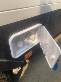 Photo by Rebekah From VIC. Jan 2026 - Jayco Lockable Triple Water Inlet - Mains / 1-2 Tank Fillers / White - 1/2 inch BSP / 25mm Barb