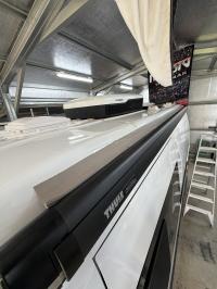 Photo by Jake From NSW. Jan 2026 - Thule Omnistor 5200 12V Electric Wall-Mount Cassette Awning - 4m / 2.5m Projection - Black Case / Mystic Grey