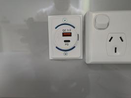 Photo by Chris From NSW. Jan 2026 - Sanjo Flush-Mount USB-A & USB-C PD Outlet - White / 30W