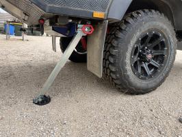 Photo by Garry From NSW. Jan 2026 - AL-KO Drop-Down Stabiliser Leg - Zinc / 740mm