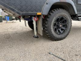 Photo by Garry From NSW. Jan 2026 - AL-KO Drop-Down Stabiliser Leg - Zinc / 740mm