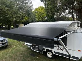 Photo by Rostyn. Awning is great, fitted perfect.. Jan 2026 - Dometic 8700 Awning Fabric & Roller Assembly - 11ft - Polar White
