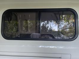Photo by Barry From QLD. Feb 2026 - Aussie Traveller Slimline Sliding Window with Flyscreen - Black Frame - 400mm H x 1000mm W