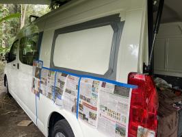 Photo by Barry From QLD. Feb 2026 - Aussie Traveller Slimline Sliding Window with Flyscreen - Black Frame - 400mm H x 1000mm W
