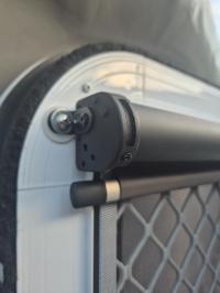 Photo by Colin From QLD. As you will see I had to add a little spacer washer to clear screen section.. Feb 2026 - Aussie Traveller Door Blind - Dark Grey