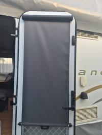 Photo by Colin From QLD. I was able to get the blind I got from you to fit perfectly. Feb 2026 - Aussie Traveller Door Blind - Dark Grey