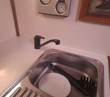 Photo by Michael From TAS. Feb 2026 - Basin Mixer Tap - 220mm Swivel Reach / Black