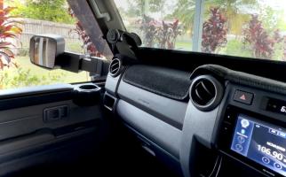 Photo by Allan From QLD. Feb 2026 - MSA 4X4 Towing Mirrors - Black, Plug-and-Play Electric - Suits Toyota LandCruiser 76 / 78 Series from Sep 2023, Excluding Workmate