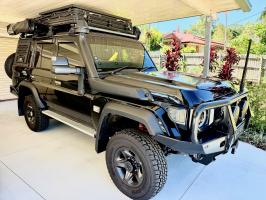 Photo by Allan From QLD. Feb 2026 - MSA 4X4 Towing Mirrors - Black, Plug-and-Play Electric - Suits Toyota LandCruiser 76 / 78 Series from Sep 2023, Excluding Workmate
