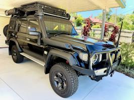 Photo by Allan From QLD. Feb 2026 - MSA 4X4 Towing Mirrors - Black, Plug-and-Play Electric - Suits Toyota LandCruiser 76 / 78 Series from Sep 2023, Excluding Workmate