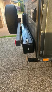 Photo by Jeff From QLD. Feb 2026 - Supex Aluminium Square Pole Carrier - Black / 1500mm