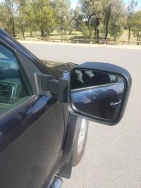 Photo by Malcolm From ACT. Feb 2026 - MSA 4X4 Towing Mirrors - Black, Electric, Heated, Radio Antenna - Suits Volkswagen Amarok 2009–03/2023 Vehicles
