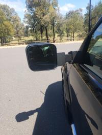 Photo by Malcolm From ACT. Feb 2026 - MSA 4X4 Towing Mirrors - Black, Electric, Heated, Radio Antenna - Suits Volkswagen Amarok 2009–03/2023 Vehicles