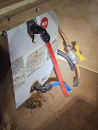 Photo by Rob From VIC. Feb 2026 - Brass Straight Adaptor - 12mm Push-On x 1/2 inch Male NPT - Suits Suburban & Atwood Hot Water Systems