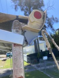 Photo by Lyn From NSW. Feb 2026 - Centre Rafter Bracket - Case End - Suits Fiamma F45 Ti / F45 i Awnings